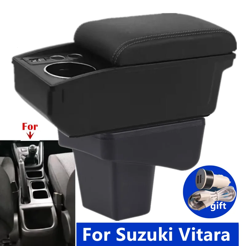

For Suzuki Vitara Armrest box For Suzuki Vitara Car Armrest Storage Box Cup Holder Interior Dedicated Retrofit Car Accessories