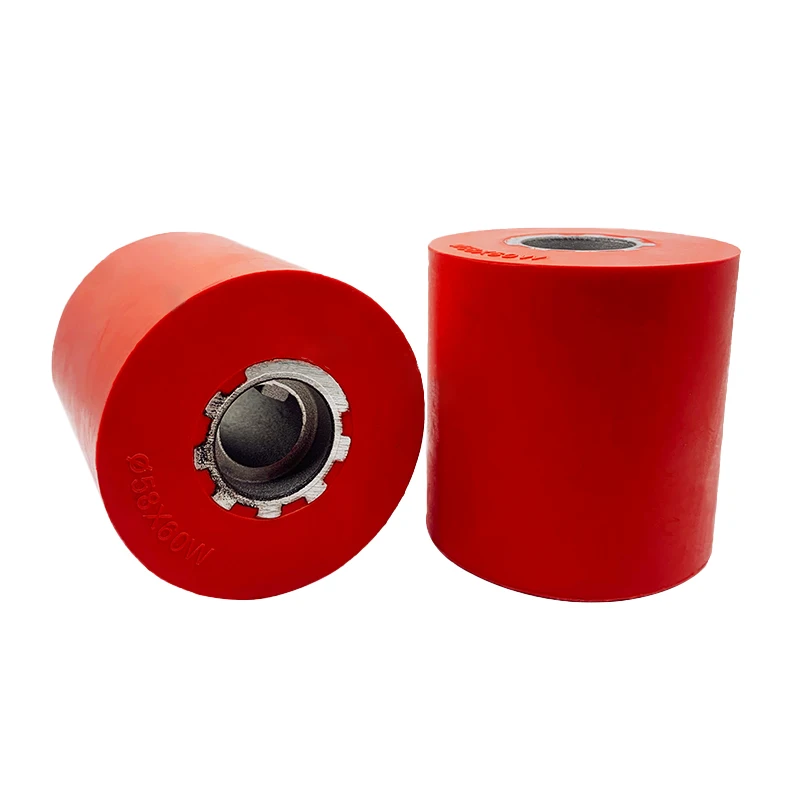 `PU Feed Roller Spline Bore Wood Feeder Wheel For Mashi Beite Woodworking Auto Feeder Spare Parts Polyurethane Press Roller`