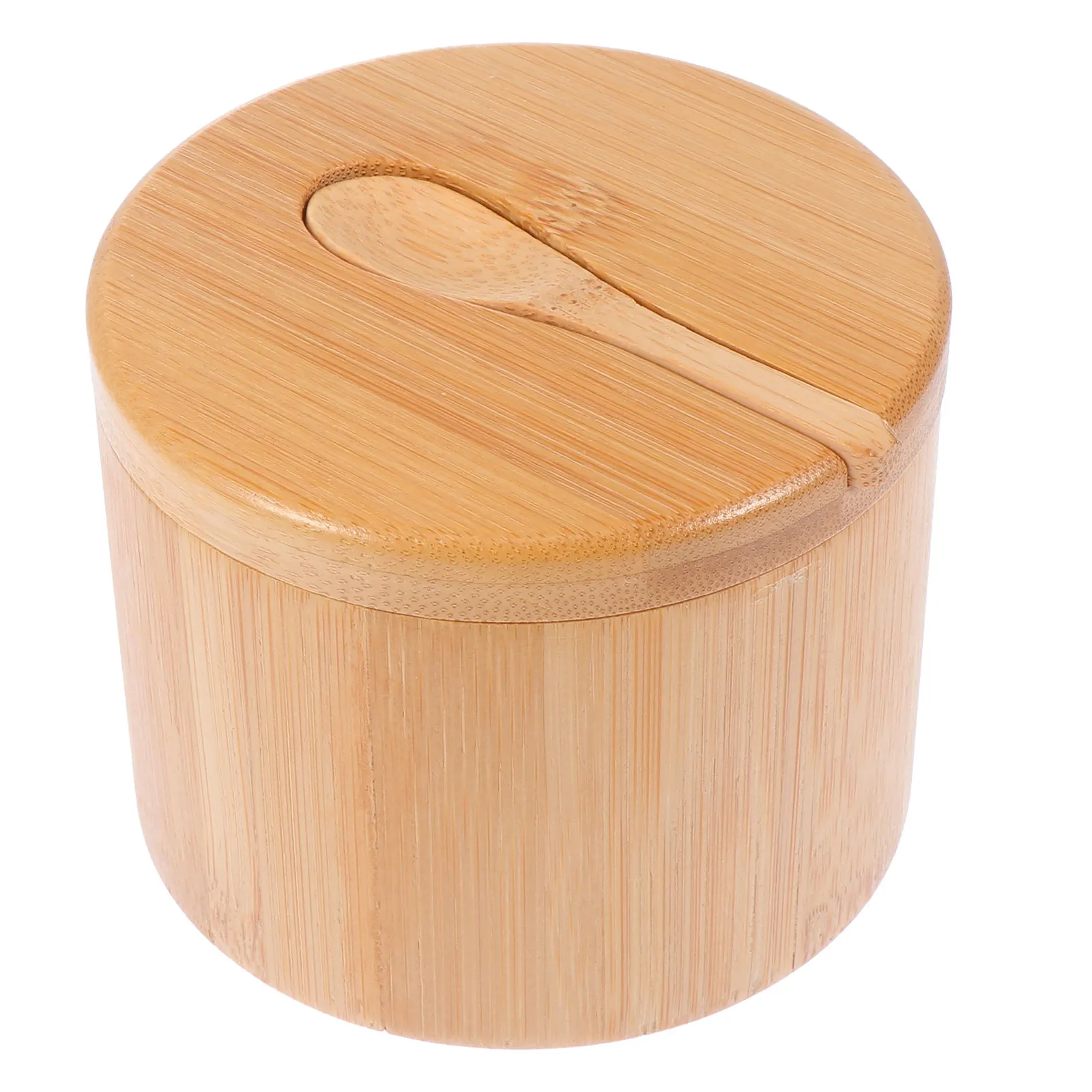 

1 set 1 Set Bamboo Seasoning Storage Can Condiment Jar Household Spice Holder Salt Pepper Chili Powder Kitchen Supply Organizer