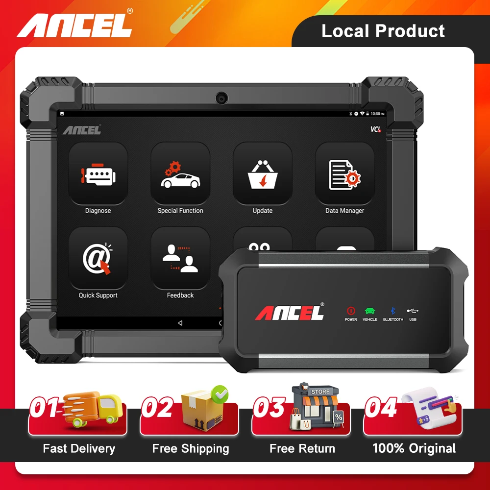 ANCEL X7 Professional OBD2 Wireless Scanner All System Bidirectional IMMO EPB Reset Car Diagnostic Tool Automotive Code Reader