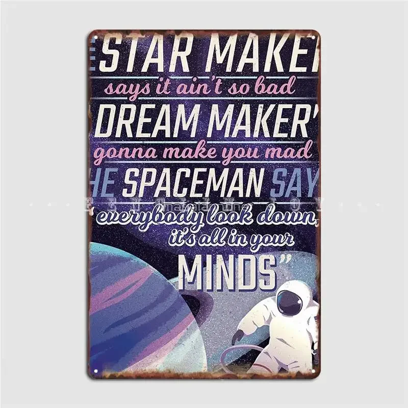 Spaceman- The Killers Metal Sign Pub Club Bar Retro Wall Decor Tin Sign Poster
