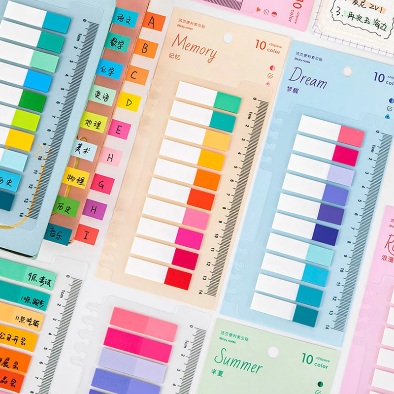 แผ่น200กระดาษโน้ตที่เรียบง่ายสำหรับนักเรียนสมุดจดบันทึกประเภทสีแบบ Morandi อุปกรณ์สำนักงานน่ารัก