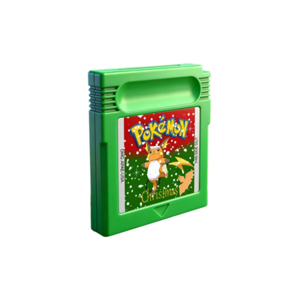 Pokémon Christmas GBC Game Cartridge 16 Bit Video Game Console Card Super Gold 97 GB Dark Energy English Language for GBC/GBA