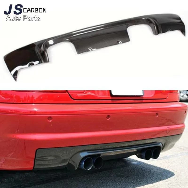 For BMW M3 E46 Carbon Fiber Rear Lip Diffuser Decorative Exterior Body Kits Car Accessories upgraded body kit