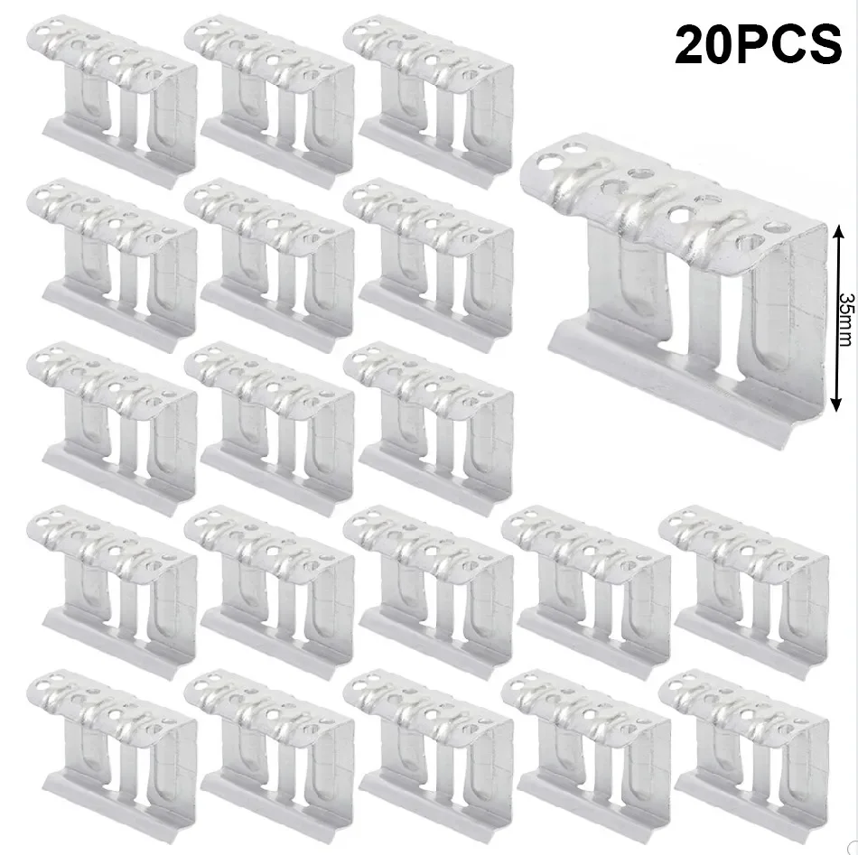 20PCS 30/33/35/40mm Solar Panel Water Drainage Clips Photovoltaic Panel Water Drained Away Clip Aluminum Alloy Water Guide Clip