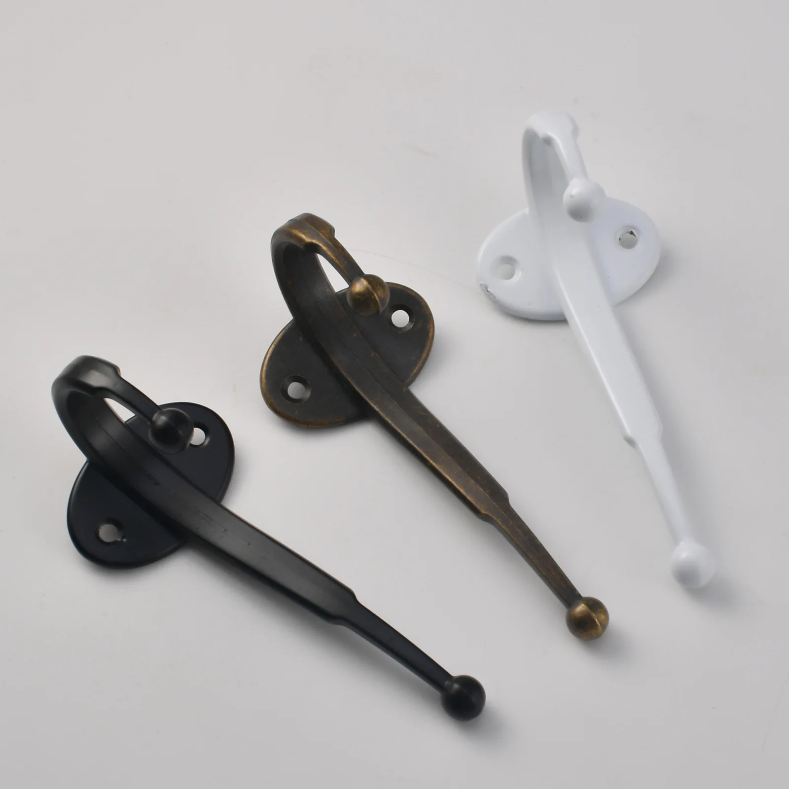 B-454 Antique Thick Single Practical Wall Load-bearing Large Zinc Alloy Hook