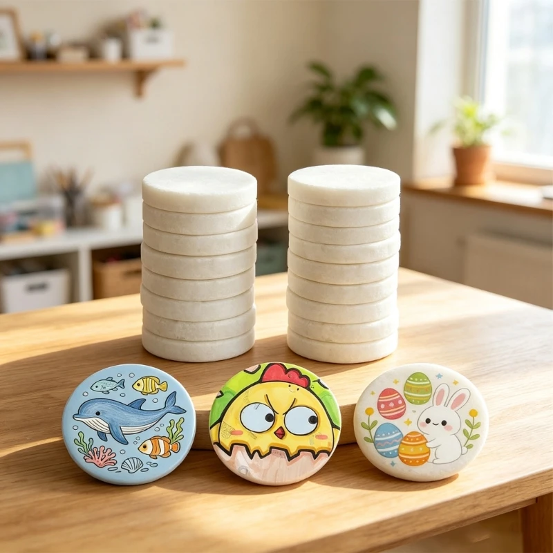 2Inch Decorative Painting Stones Blanks for Dot Art and Handmade Craft Display J0MC