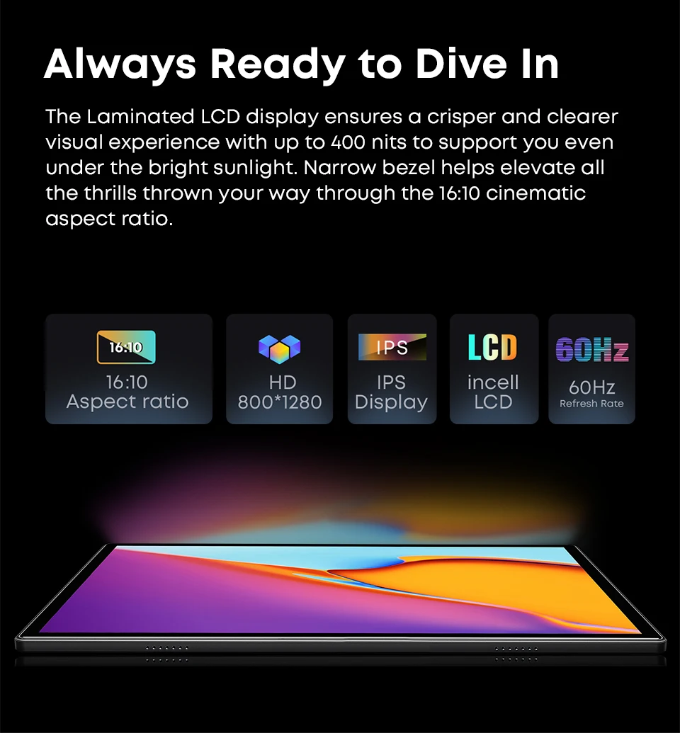 CHUWI Hi10 XPro Tablet Android 13 10'' FHD IPS Screen 4GB RAM 128GB ROM UNISOC T606 Octa Core 7000mAh Battery 4G Tablets PC