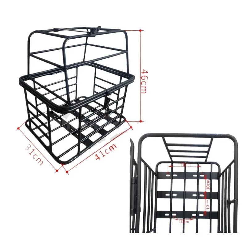 ZHAYA  Extra Large Pet Carrier Cargo Basket Bicycle Rear Basket with Lid Electric Bike Motorcycle Rear Seat Pet Dog Storage view 6