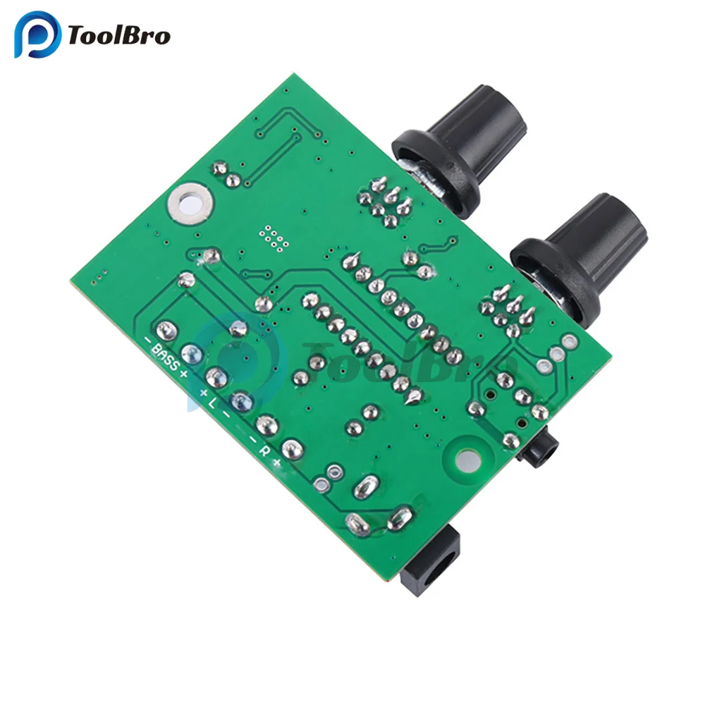 2.1 Channel Class D HiFi Power Amplifier Board 25W+6W+6W DC 6.5-15V Sound Amp Volume Control for Speaker Subwoofer Home Theater