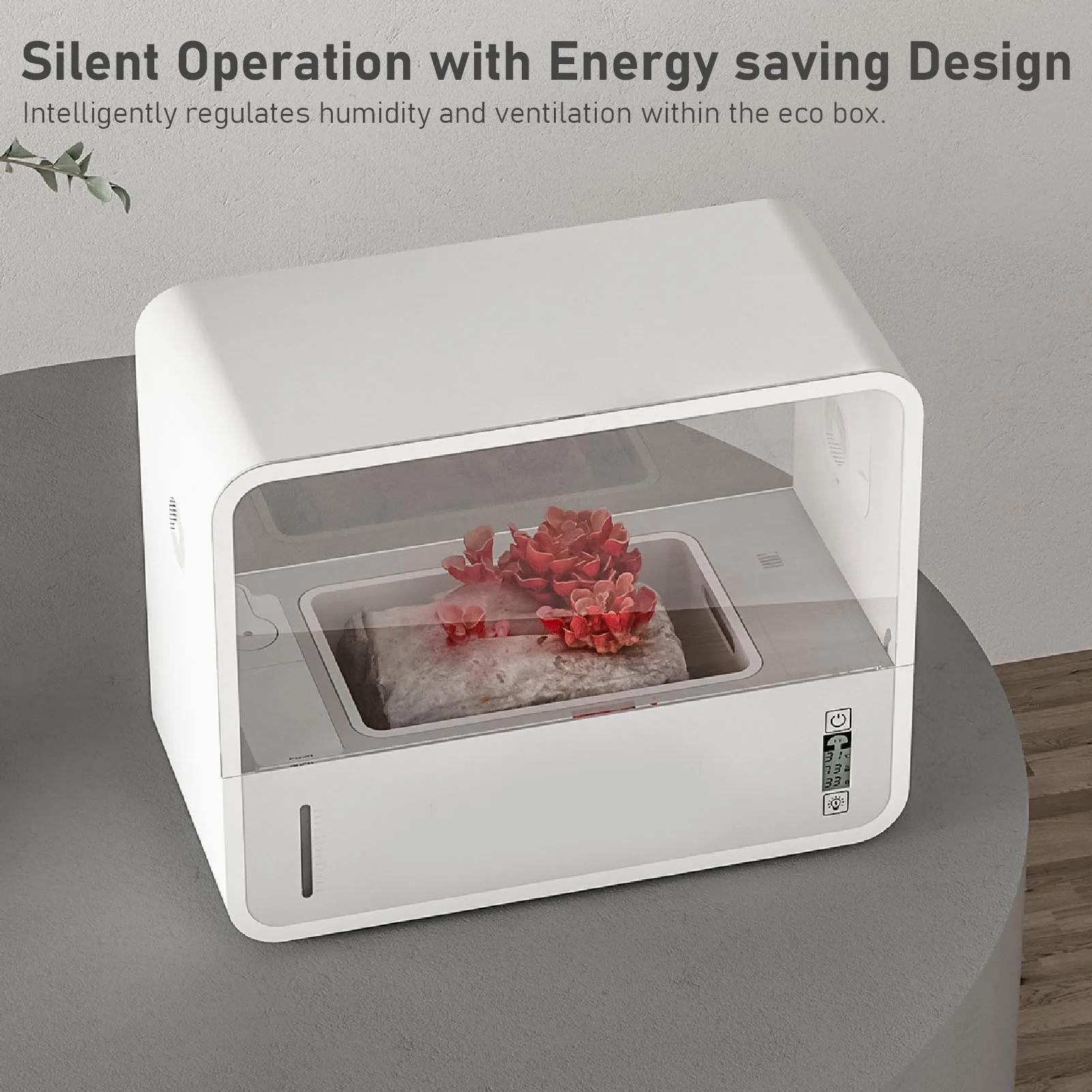 Transparent Viewing Mushroom Growing Box Smart Soilless Still Air Mushroom Tent Automatic LED Lighting Still Air Mushroom Box