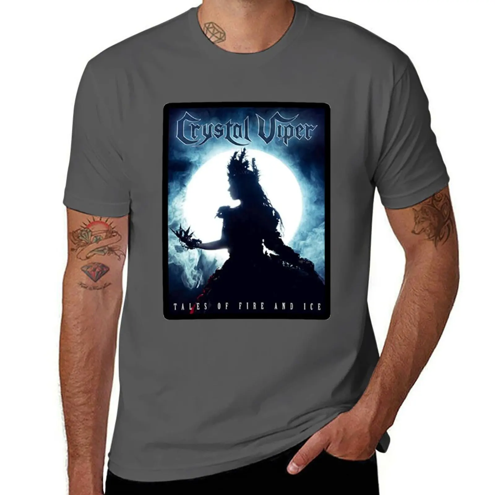 

CRYSTAL VIPER MUSIC ARTWORK Sticker T-Shirt t shirt man cotton t shirt man plain man t shirt cotton T-Shirt