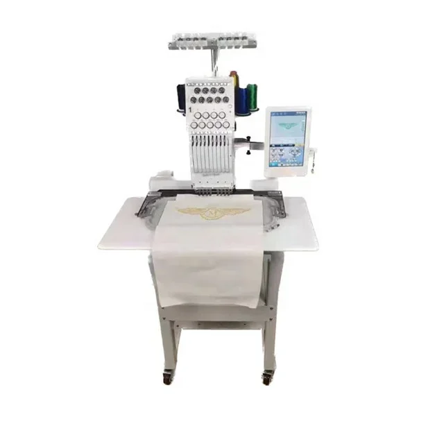 HUAMEI high quality cheap single head embroidery machine t shirt hat embroidery machine