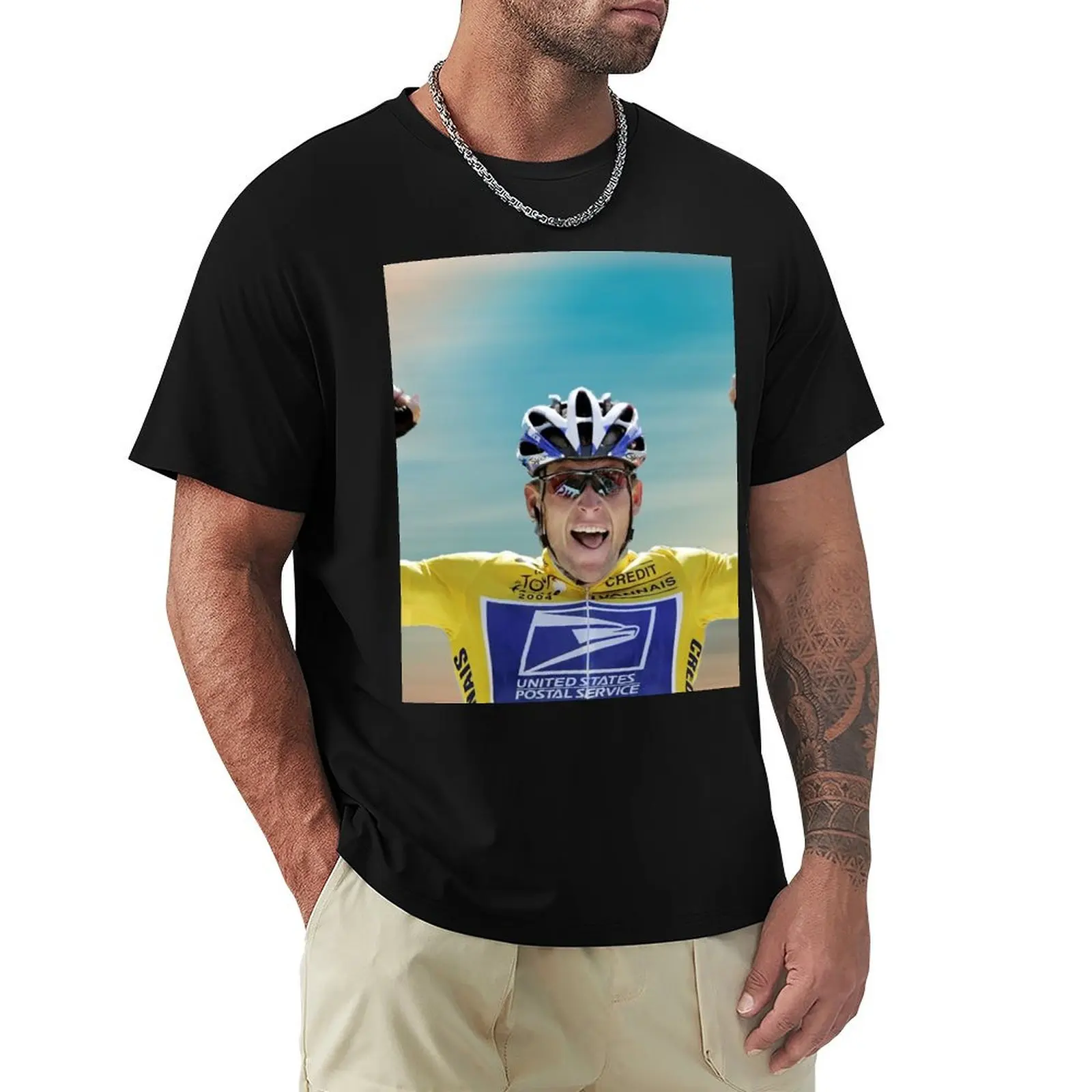 Lance Armstrong T-Shirt Sports Casual Breathable Tee Shirt