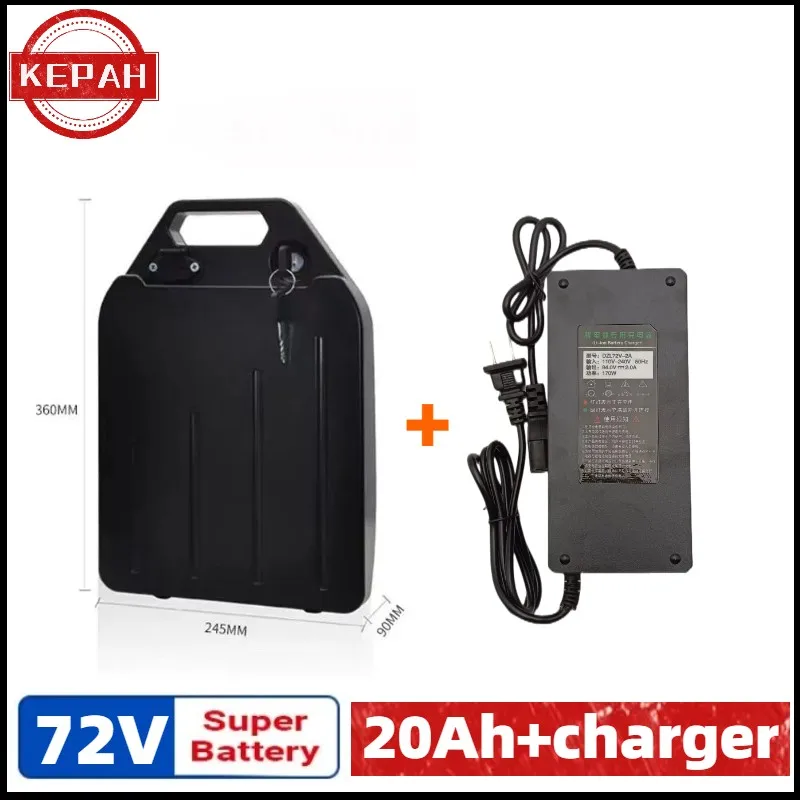 KEPAH 72V20Ah 72V30Ah 72V40Ah 72V50Ah18650 Li-lon battery detachable universal large capacity battery with sufficient capacity