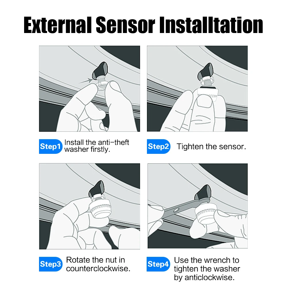 Impermeável sem fio pneu pressão monitoramento sistema, sensores externos, motocicleta tempo real TPMS, display LCD digital, m3