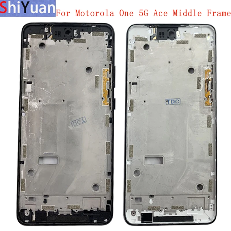 

Housing Middle Frame LCD Bezel Plate Panel Chassis For Motorola Moto One 5G Ace Phone Metal Middle Frame Repair Parts