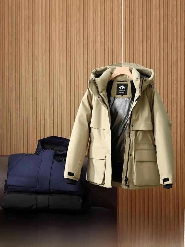 

High-End 90% Goose down Women's Parka Windproof Waterproof Thiened Skiing Hooded down Jaet All-Season Outdoor Sle