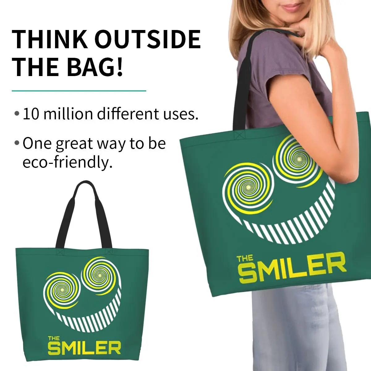 The Smiler Alton Towers Uniform Outfit Merch UkActive Shopping Tote Bag Canvas Shoulder Bags Shopper Grocery Handbag for Women