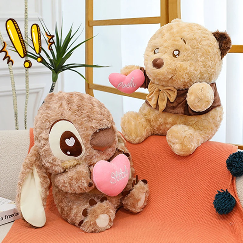 

Disney 30/60 см Винни Пух плюшевые игрушки Kawaii мультфильм плюшевые куклы подушки Лило и Стич плюшевые детские подарки на день рождения и Рождество