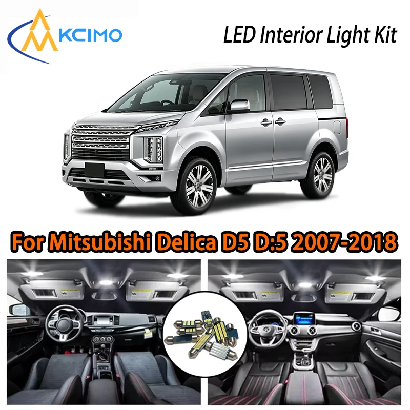

Белая светодиодная лампа с синим оттенком для салона Mitsubishi Delica D5 D:5 CV5W CV2W 2007-2018, суперяркое атмосферное освещение