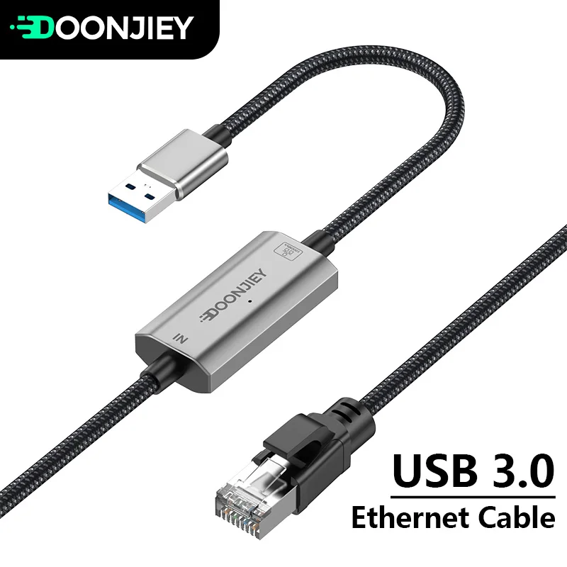 USB 3.0 to Ethernet Cable 1000Mbps Type C to RJ45 Gigabit LAN Network Adapter Cable Directly Connected for MacBook iPhone 16 Pro