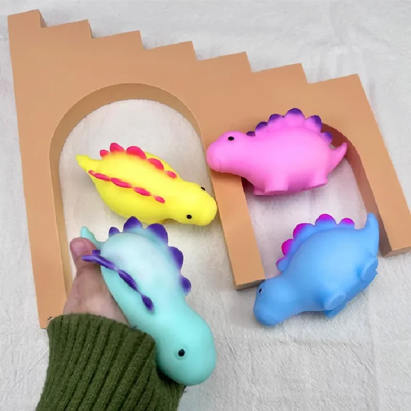 Simulation Kawai Cartoon Mini Stegosaurus Stress Relief Vent Autism Children Toy Fidgeting Toy TPR Creative Gift Cute Decoration