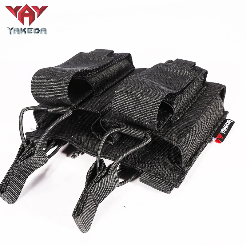 YAKEDA Tactical Duplex Magazine Pouch Accessory Pouch Multifunctional Military Fan Belt Pouch molle