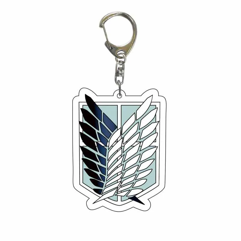 Attack On Titan Anime Peripheral Acrylic Figure Display Keychain Pendant Eren Mikasa Levi Creative Decorative Gift Accessories view 5