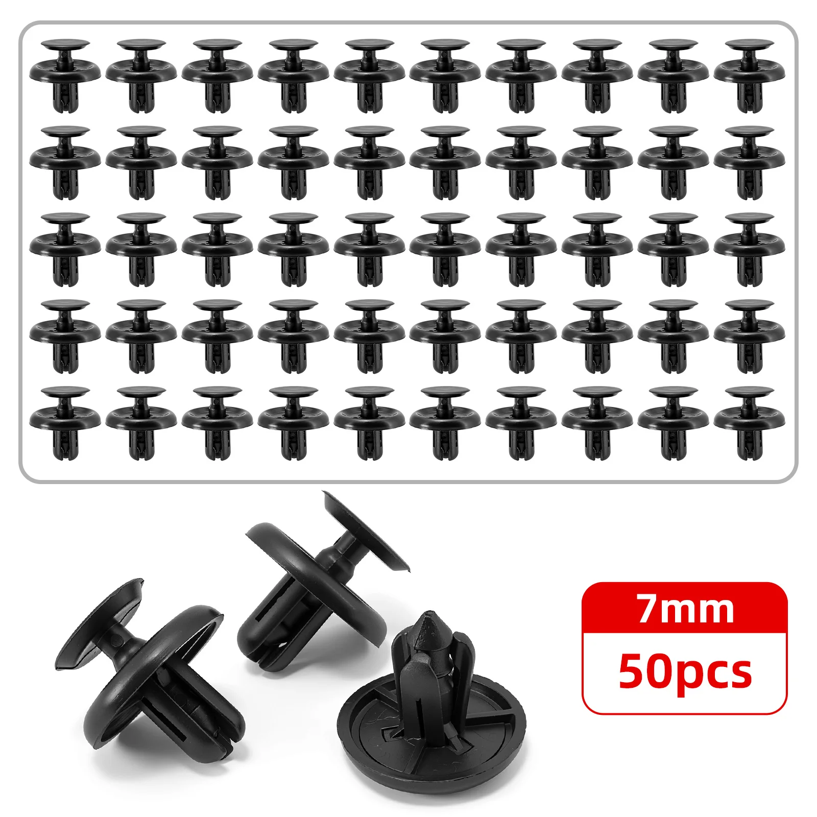 7MM﻿ 50x For Toyota Camry Corolla Matrix Prius RAV4 Lexus RX450 GX470 Engine Under Cover Clip Push Type Retainer Fastener