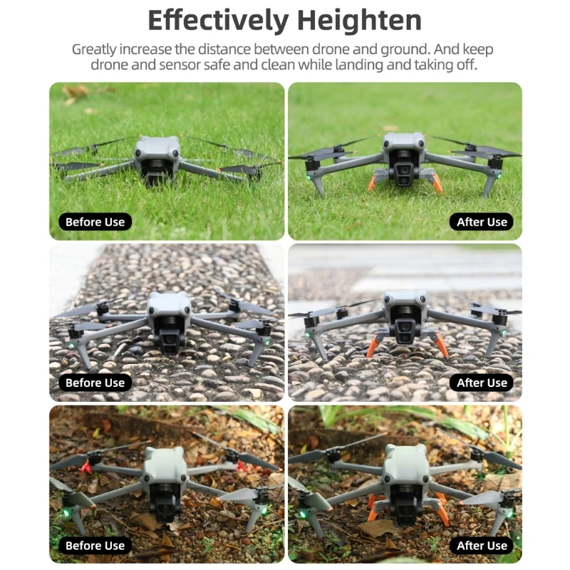 Soporte altura aumentada, extensor altura ligero, Protector piernas, accesorios para Drones, desmontaje rápido para AIR