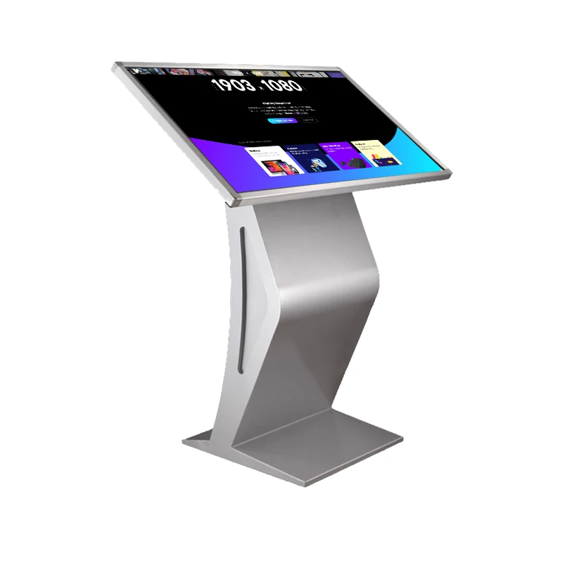 Horizontal Interactive Touch Screen Monitor Kiosk Floor Stand LCD Digital Touch Screen Kiosk