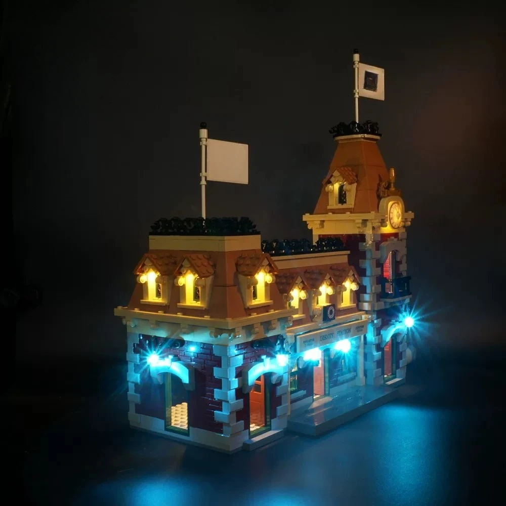 Набор светодиодного освещения, подходящий для строительных блоков LEGO Train and Station 71044