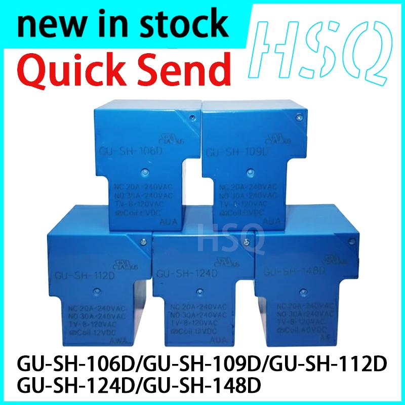 2PCS New GU-SH-106D 109D 112D 124D 148D 6-pin One on One Off Relay