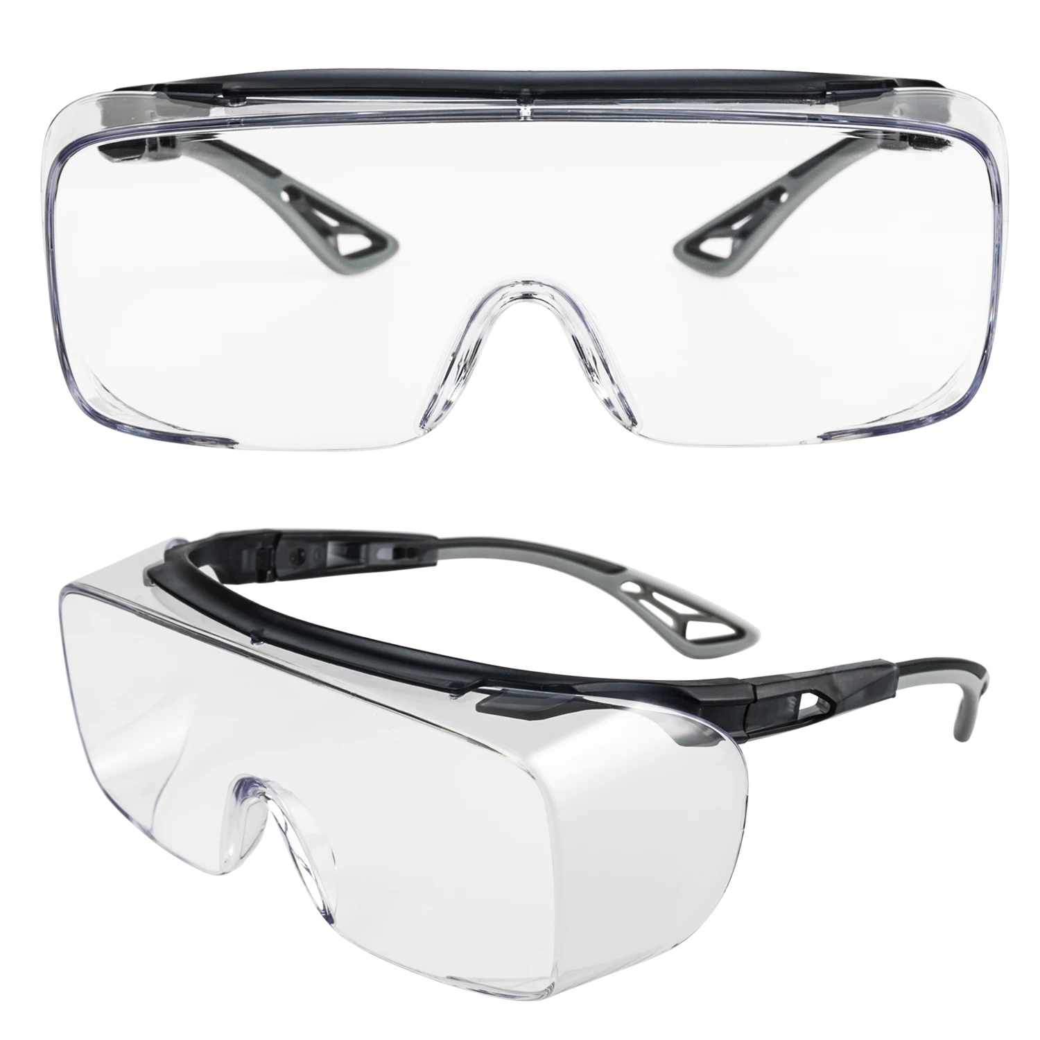 VOPHA Antibeschlag-Schutzbrille mit transparenten Gläsern und Seitenflügelschutz, Blaulichtfilter, Unisex-Schutzbrille – Detail 4