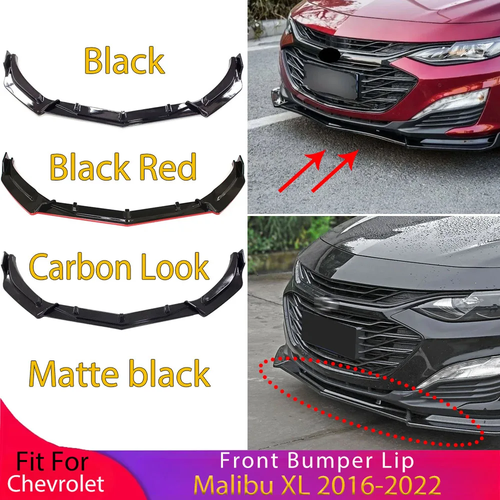 

Front Bumper Lip Spoiler for Chevrolet Malibu XL 2016-2022 Splitter Diffuser Body Kits Guard Accessories Chin Blade Auto Parts