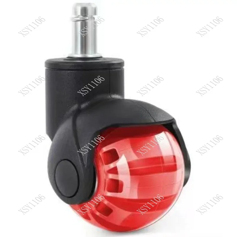 2 Inch PU Silent Transparent Caster Wheels Spring Bearing Swivel Casters For Office Chair Furniture