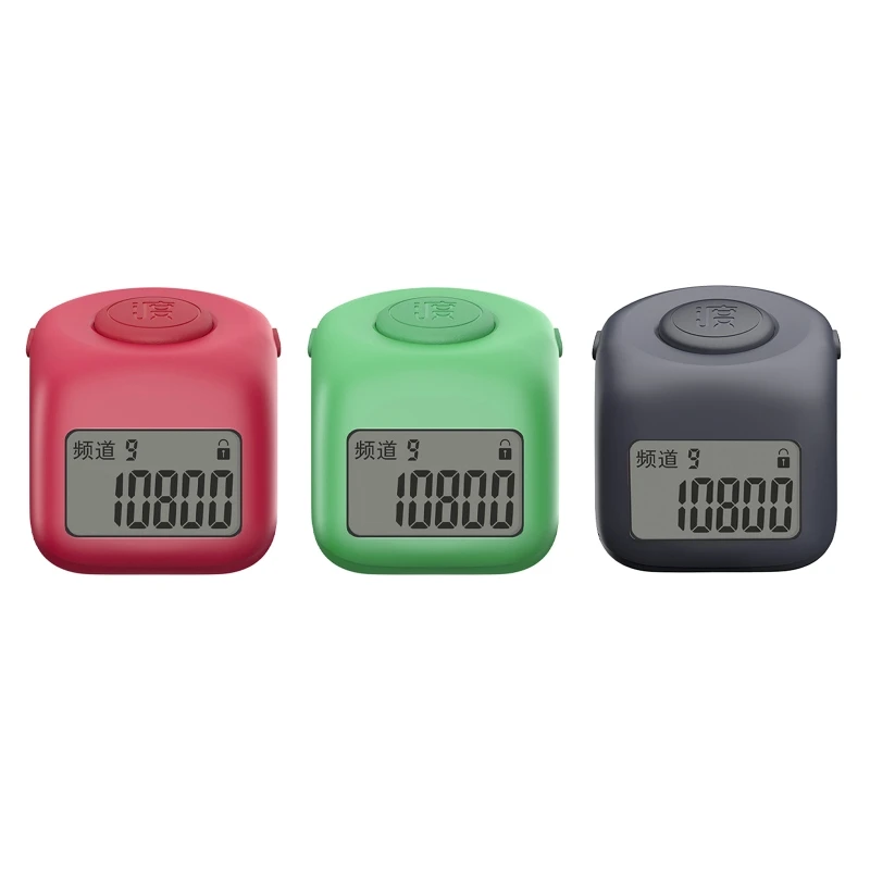 2024 New Lightweight Hand Tally Counter Durable Beads/Prayer Counter Clicker Rechargeable 9 Channel Electronic Finger Ring