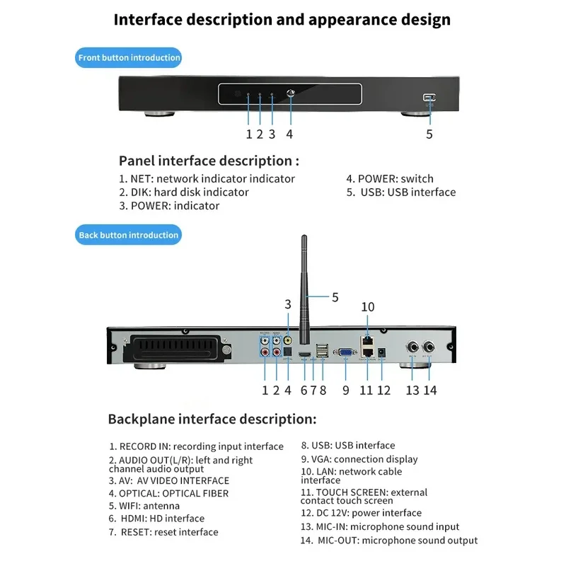 New KV-V Player Set TB HDD KTV Chine Karaoke hine with Wirels Microphone Profsional Karoake System