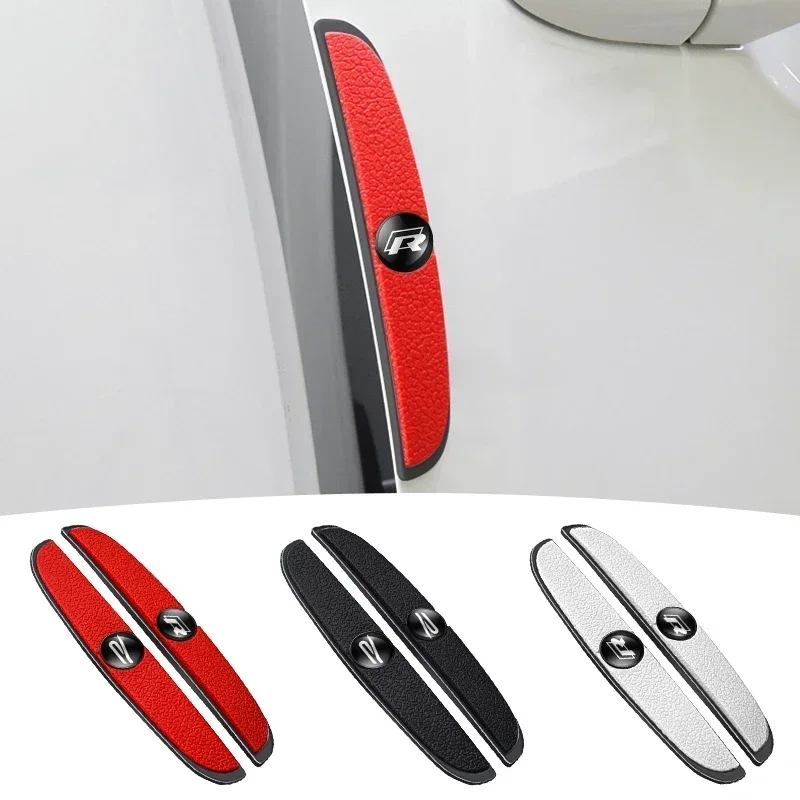 

4pcs Rubber Bumper Strip Car Door Anti-Collision Emblem Sticker For Volkswagen Tiguan Bora POLO PASSAT CC Touran GOLF Jetta