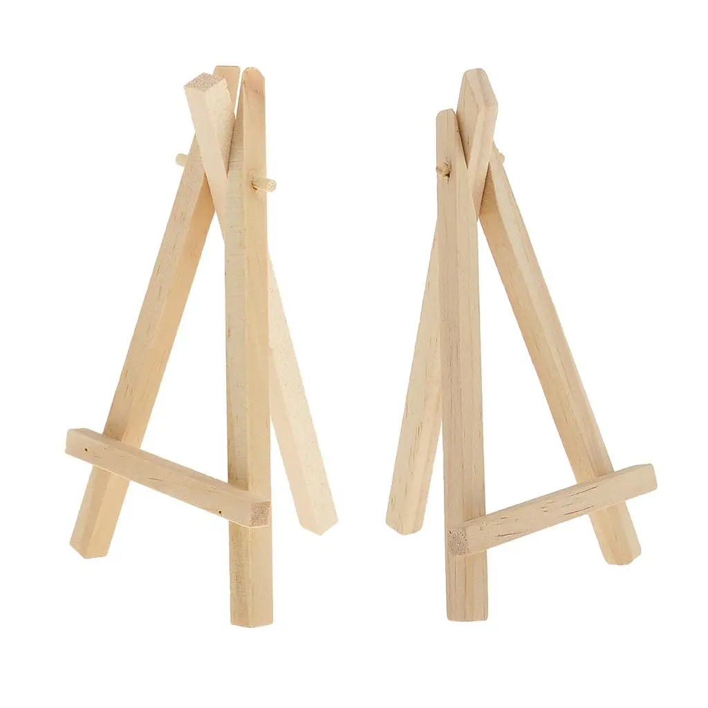 Pine Wood Mini Easel Tabletop Painting Display Foldable Canvas Holder Stand Lightweight for Photo Showcase and Art Crafts