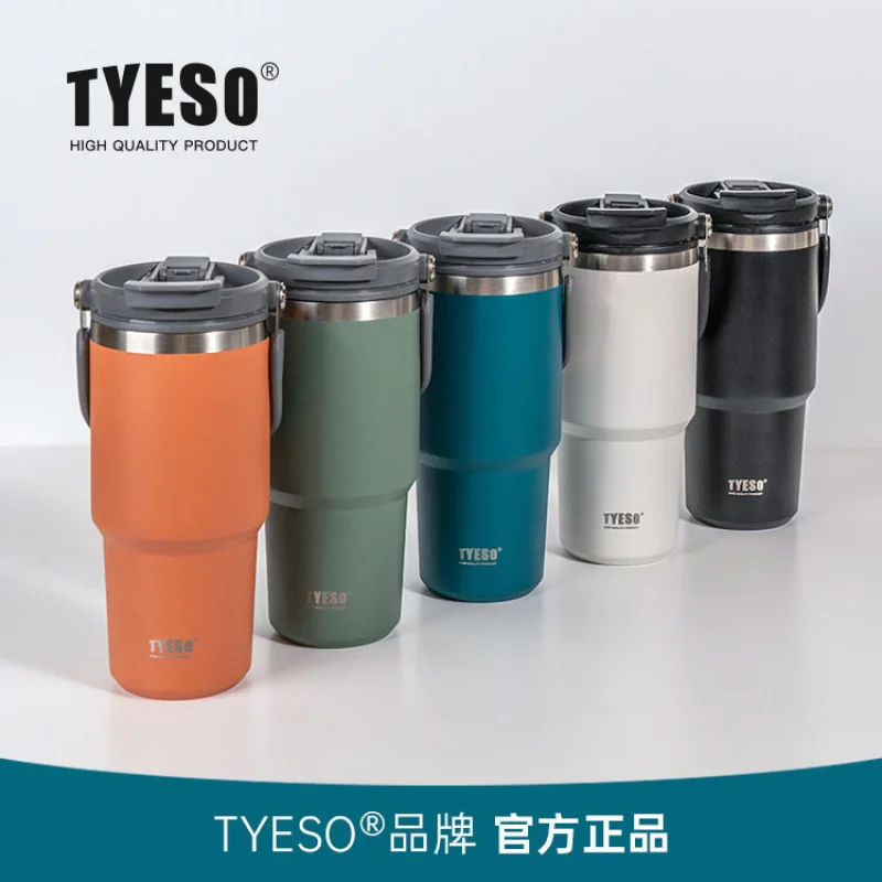 

TyesoTaishuo Portable Cooler Car Cup Car-mounted Cold Coffee Cup Stainless Steel Large Capacity Insulated Sports Bottle