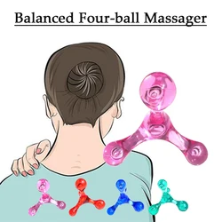 Handheld Arch Body Massager Health Balance Four Ball Back Mini Massage Stick Relax  Acupressure Health Massage Tool Dropshipping