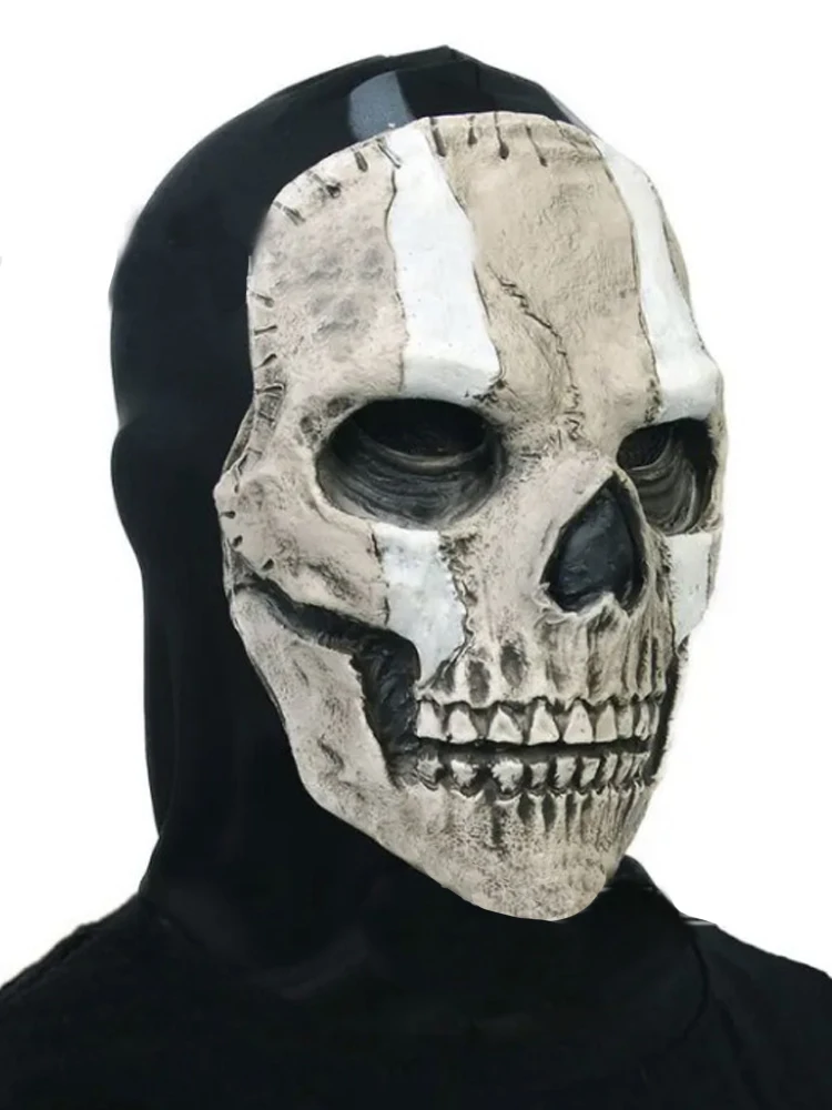 Halloween Horror Fantasma Teschio Maschera Call of Duty MW2 Gioco di ruolo Copricapo in lattice Casco Cosplay Esegui festa in maschera Prop Cosplay
