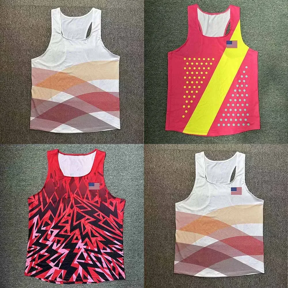 Brand Run Athletics Tank Top Runnning Speed Singlet Fitness Shirt Mens Clothing Guys Sleeveless Vest Athlete Track Field Singlet