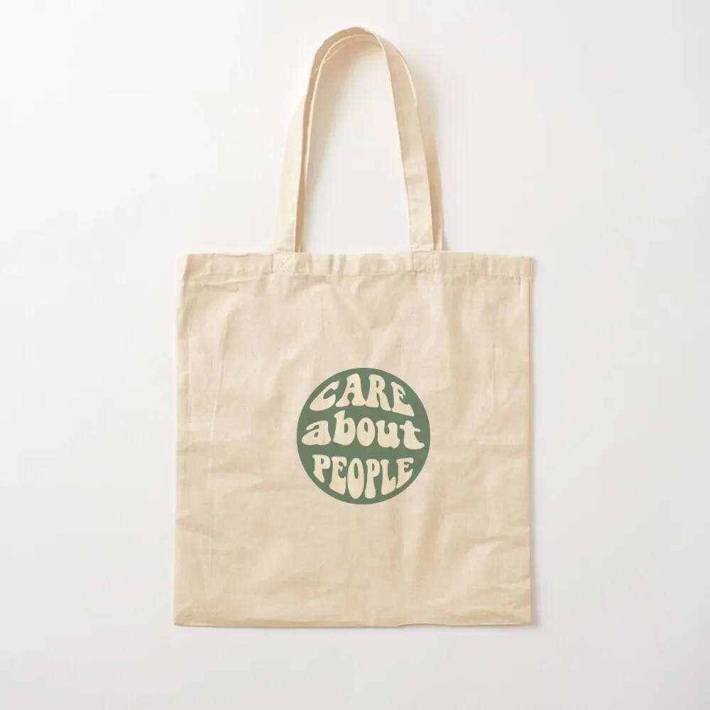 

Care about People (Dark Green) Tote Bag Cloth bag Candy bags shopping bags foldable Bag