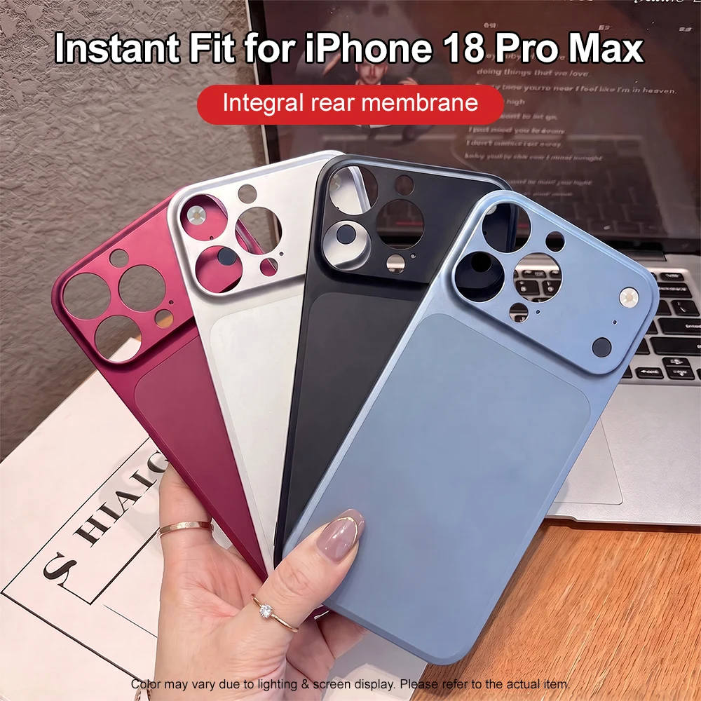 For iPhone 16 15 14 13 12 Pro Max Convert to iPhone 18 Pro Max Matte Back Sticker Protective Film with Camera Lens Protector