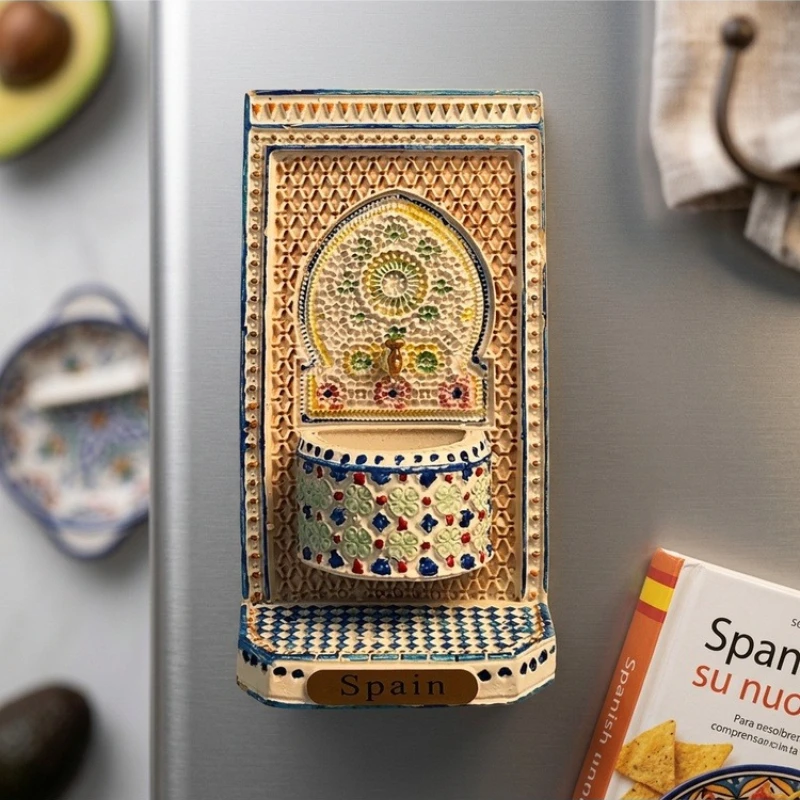 3D Resin Refrigerator Magnet of Alhambra Palace Spain, Home Decoration Souvenir Gift