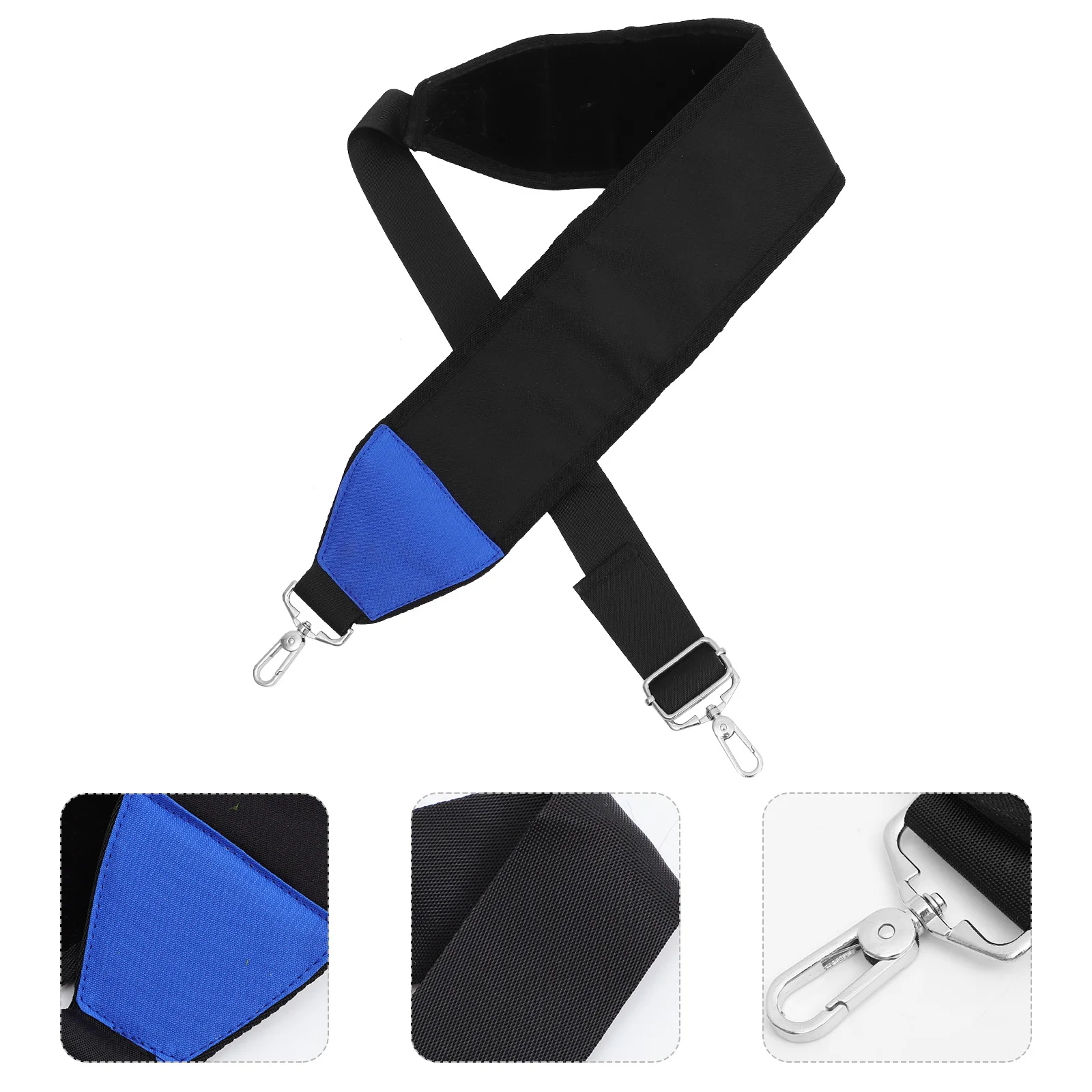 

Golf Bag Shoulder Strap Replacement Black Blue Adjustable 29 5 47 2in Durable Nylon Wide Comfort Straps for Large Bags Golf