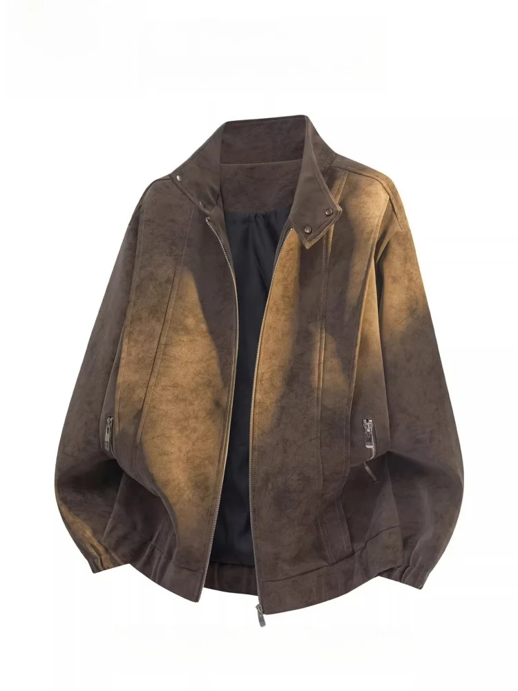 

Мужская осенняя куртка Spirit American Sle из искусственной кожи, повседневная, свободного кроя, высококачественная, из коллекции Faion Brand, с длинными рукавами